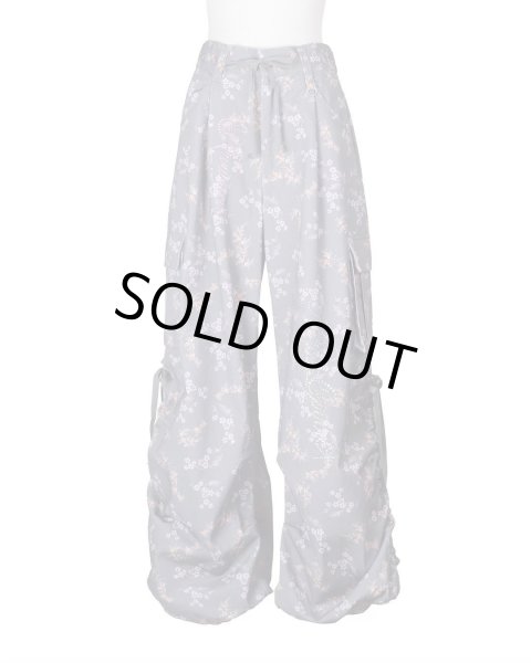 画像1: rurumu: drawstring rhinestone cargo pants gray (1)