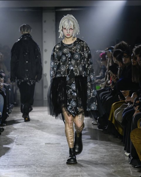 画像7: KIDILL 26AW CHAIN PUNK TIE EYEBALL ROSE BLACK (7)