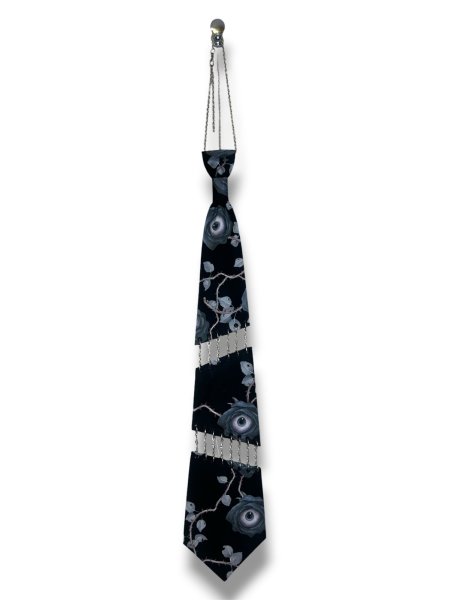 画像1: KIDILL 26AW CHAIN PUNK TIE EYEBALL ROSE BLACK (1)