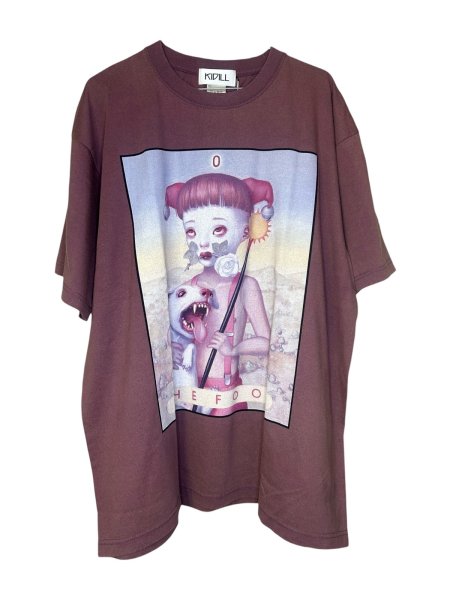 画像1: KIDILL 26AW THE FOOL T-SHIRT BIOWASHED ARTWORK BY TREVOR BROWN PURPLE (1)