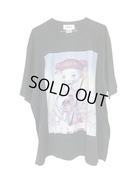 画像1: KIDILL 26AW THE FOOL T-SHIRT BIOWASHED ARTWORK BY TREVOR BROWN BLACK (1)