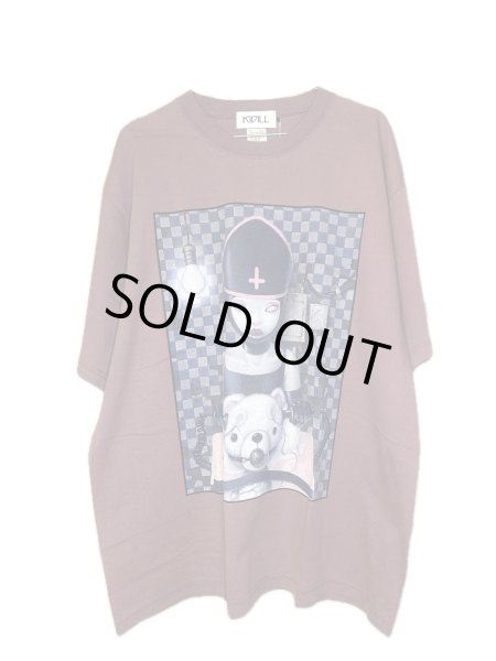 画像1: KIDILL 26AW KL1152 ECT T-SHIRT BIOWASHED ARTWORK BY TREVOR BROWN PURPLE (1)