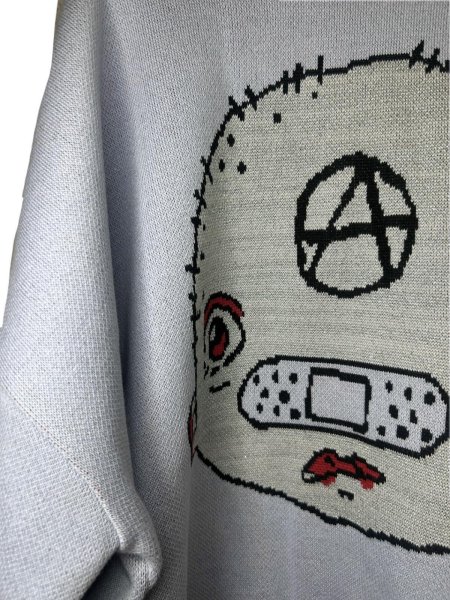 画像3: KIDILL 26AW ANARCHY BABY BRAID PULLOVER KNIT ASH BLUE (3)
