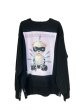 画像1: KIDILL 26AW TEN OF SWORDS PULLOVER SWEAT BIOSTONE WASHED ARTWORK BY TREVOR BROWN BLACK (1)