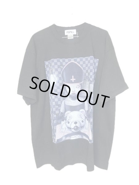 画像1: KIDILL 26AW KL1152 ECT T-SHIRT BIOWASHED ARTWORK BY TREVOR BROWN BLACK (1)