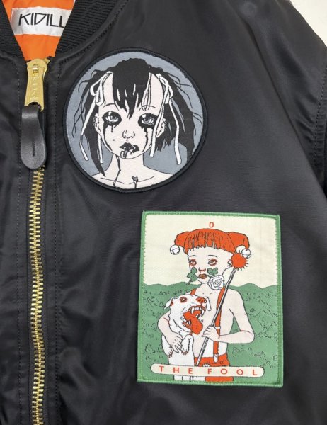 画像4: KIDILL 26AW KIDILL×ALPHAINDUSTRIES COLLABORATION BABYART MA-1 FLIGHT JACKET EMBROIDERED PATCH ARTWORK BY TREVOR BROWN (4)