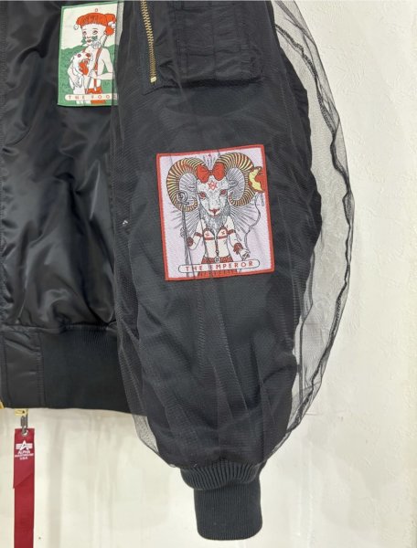 画像7: KIDILL 26AW KIDILL×ALPHAINDUSTRIES COLLABORATION BABYART MA-1 FLIGHT JACKET EMBROIDERED PATCH ARTWORK BY TREVOR BROWN (7)