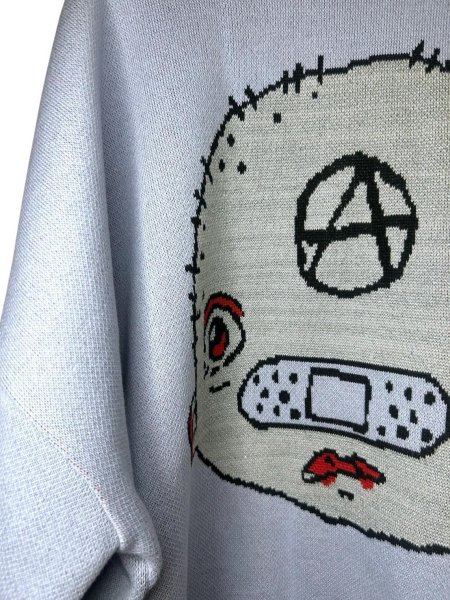 画像3: KIDILL 26AW ANARCHY BABY BRAID PULLOVER KNIT ASH BLUE (3)
