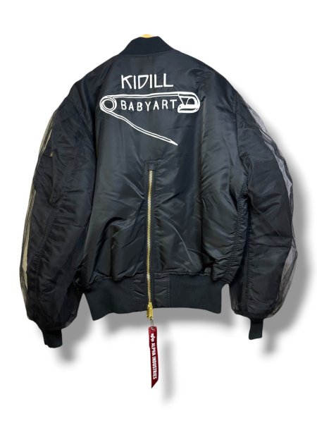画像2: KIDILL 26AW ×ALPHAINDUSTRIES COLLABORATION BABYART MA-1 FLIGHT JACKET EMBROIDERED PATCH ARTWORK BY TREVOR BROWN (2)