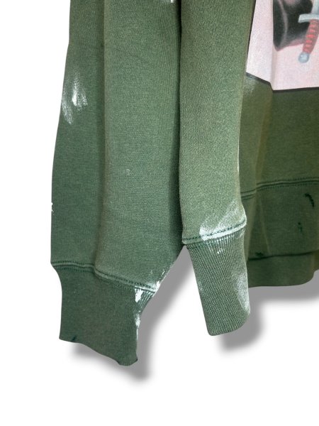 画像3: KIDILL 26AW TEN OF SWORDS PULLOVER SWEAT BIOSTONE WASHED ARTWORK BY TREVOR BROWN GREEN (3)