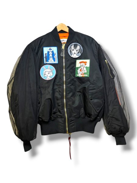 画像1: KIDILL 26AW ×ALPHAINDUSTRIES COLLABORATION BABYART MA-1 FLIGHT JACKET EMBROIDERED PATCH ARTWORK BY TREVOR BROWN (1)
