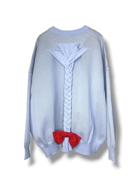 画像2: KIDILL 26AW ANARCHY BABY BRAID PULLOVER KNIT ASH BLUE (2)