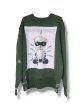画像1: KIDILL 26AW TEN OF SWORDS PULLOVER SWEAT BIOSTONE WASHED ARTWORK BY TREVOR BROWN GREEN (1)