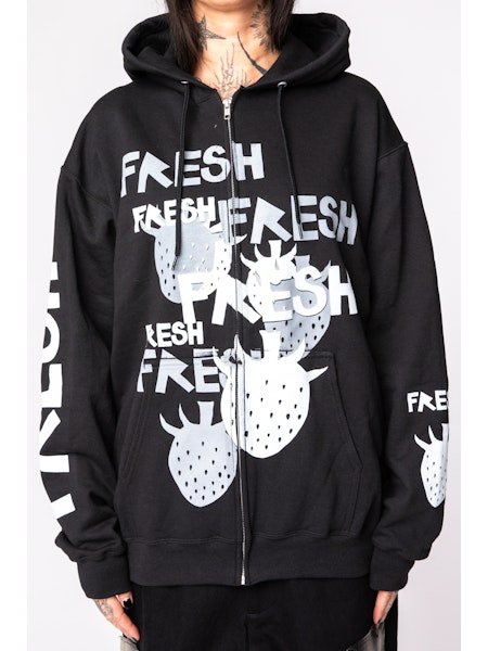 画像6: WESTFALL WHITE&GREY MULTI FRESH ZIP-UP HOODIE LS BLACK (6)
