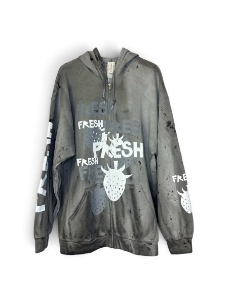 画像1: WESTFALL WHITE&GREY MULTI FRESH ZIP-UP HOODIE LS CHARCOAL (1)