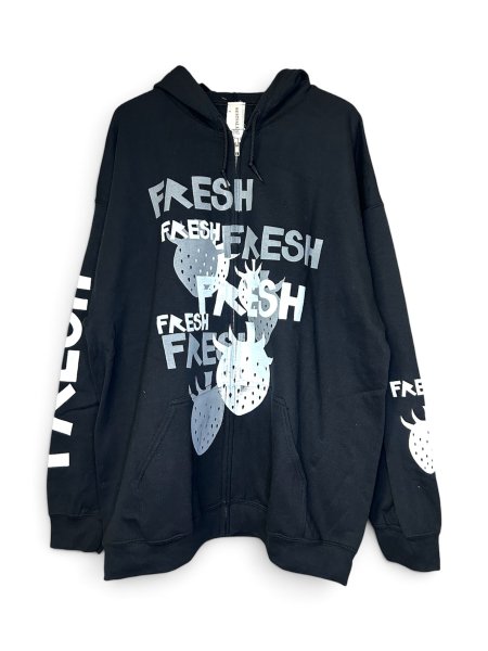 画像1: WESTFALL WHITE&GREY MULTI FRESH ZIP-UP HOODIE LS BLACK (1)