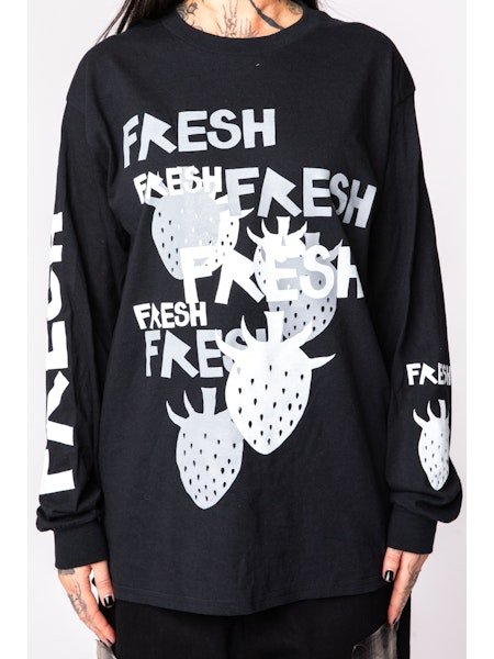 画像5: WESTFALL GREY&WHITE MULTI FRESH T-SHIRT LS BLACK (5)