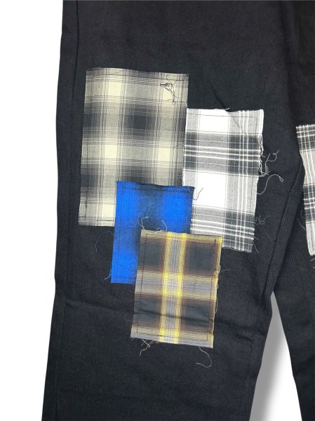 画像3: WESTFALL  DENIM FLANNEL PATCH PANT BLACK (3)