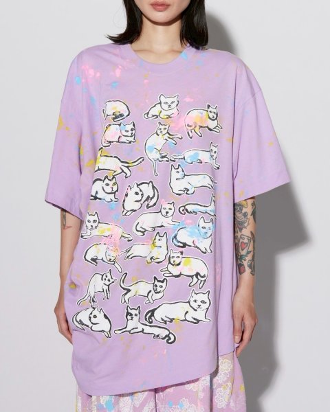 画像1: BASE MARK SIMEON FARRA×Asymmetry Tee PURPLE (1)