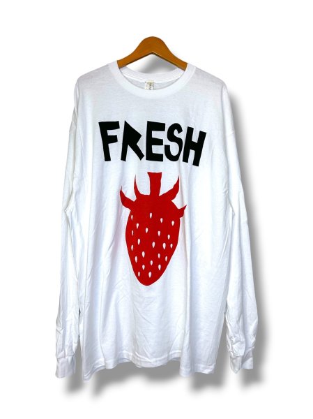 画像1: WESTFALL  BLACK&RED SINGLE BERRY FRESH T-SHIRT LS WHITE (1)