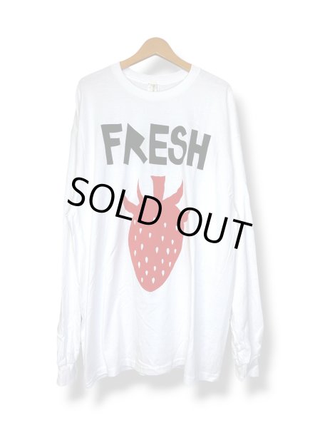 画像1: WESTFALL  BLACK&RED SINGLE BERRY FRESH T-SHIRT LS WHITE (1)