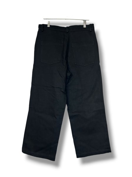 画像2: WESTFALL  DENIM FLANNEL PATCH PANT BLACK (2)