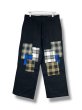 画像1: WESTFALL  DENIM FLANNEL PATCH PANT BLACK (1)