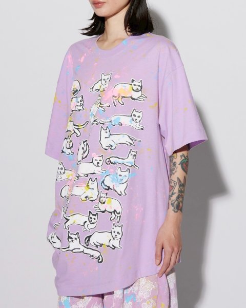 画像2: BASE MARK SIMEON FARRA×Asymmetry Tee PURPLE (2)