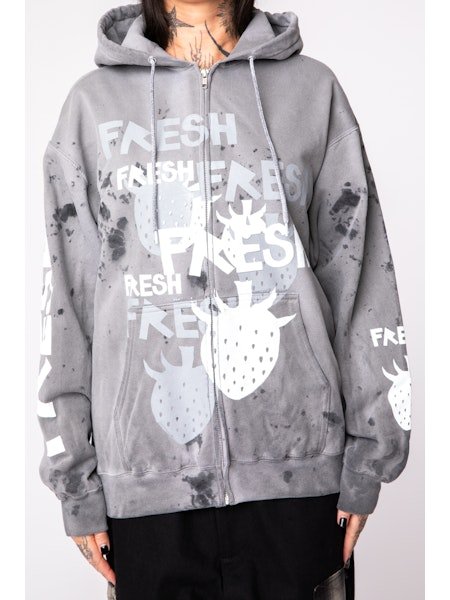 画像6: WESTFALL WHITE&GREY MULTI FRESH ZIP-UP HOODIE LS CHARCOAL (6)