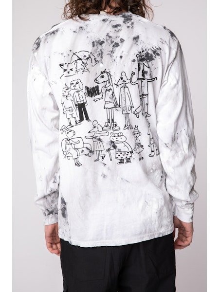 画像4: WESTFALL WESTFALL ANIMALS>HUMANS T-SHIRT LS DIRTY WHITE (4)
