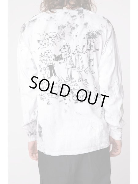 画像4: WESTFALL WESTFALL ANIMALS>HUMANS T-SHIRT LS DIRTY WHITE (4)