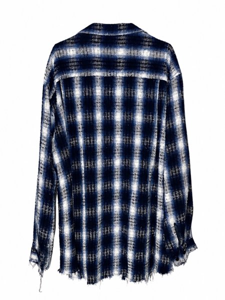 画像2: Azuma. PLAID TURN UP SHIRT BLUE (2)