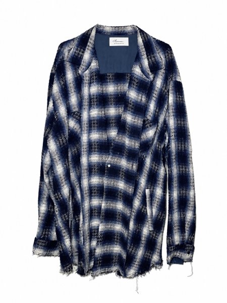 画像1: Azuma. PLAID TURN UP SHIRT BLUE (1)