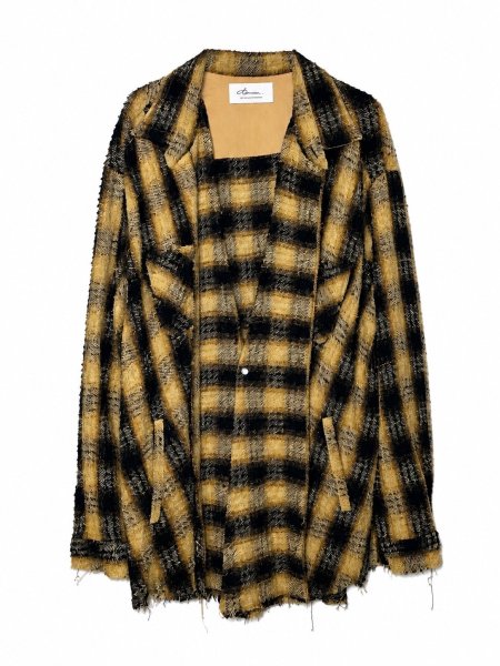 画像1: Azuma. PLAID TURN UP SHIRT MUSTARD (1)
