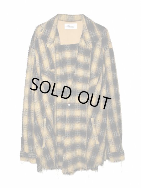 画像1: Azuma. PLAID TURN UP SHIRT MUSTARD (1)