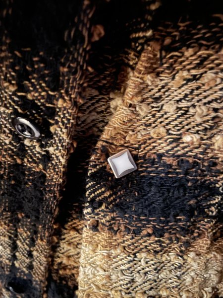 画像3: Azuma. PLAID TURN UP SHIRT MUSTARD (3)