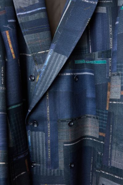 画像3: BODYSONG. LUXURY SCRAPS TAILOR-MADE DOUBLE JKT BLACK (3)