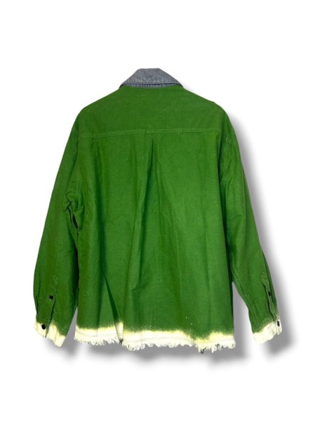 画像2: LIBRIO MENDONÇA DOCKING CHECK SHIRT GREEN (2)