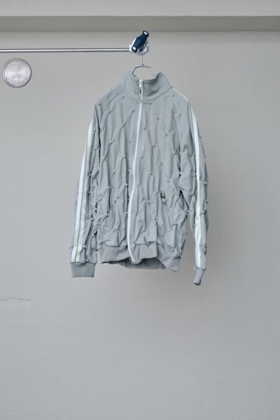 画像1: BODYSONG. SHIBORI DISTORTION TRACK JKT W/CHARMS GRAY (1)