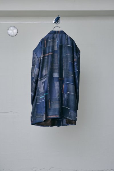 画像2: BODYSONG. LUXURY SCRAPS TAILOR-MADE DOUBLE JKT BLACK (2)