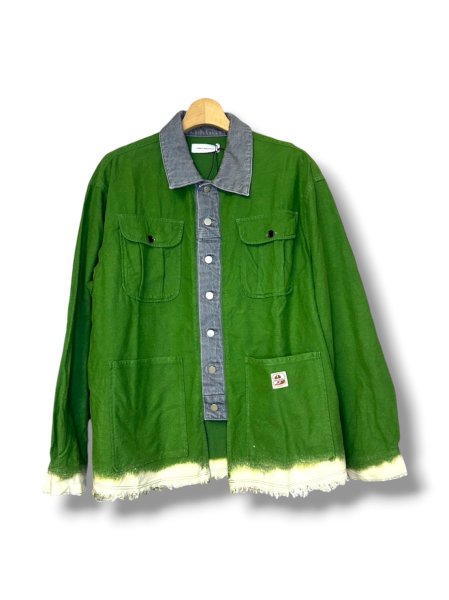 画像1: LIBRIO MENDONÇA DOCKING CHECK SHIRT GREEN (1)