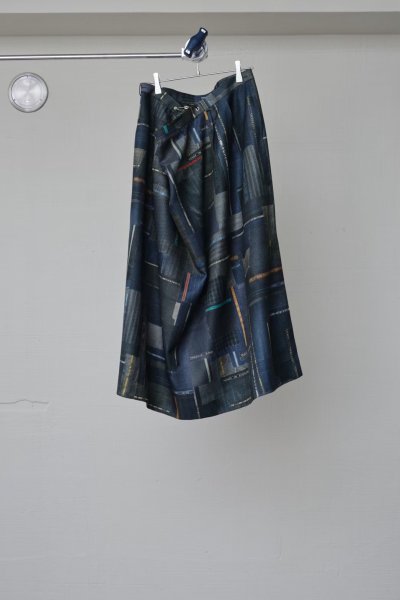 画像3: BODYSONG. LUXURY SCRAPS TAILOR-MADE MULTI-HOOK SKIRT BLACK (3)