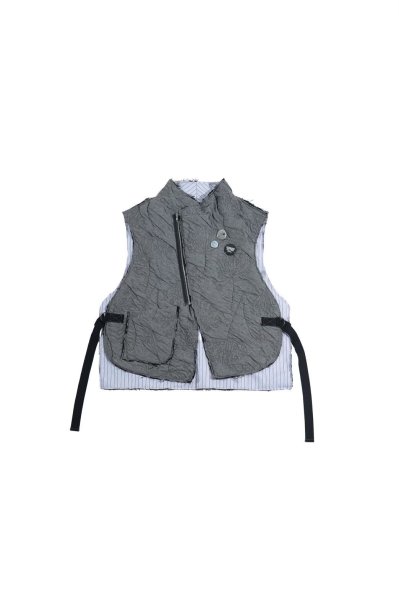 画像1: AMORPHIA TOKYO Anacro Vest(Tint Grey) (1)