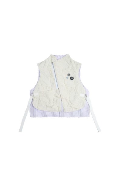 画像1: AMORPHIA TOKYO Anacro Vest(Record Ivory/Pink) (1)