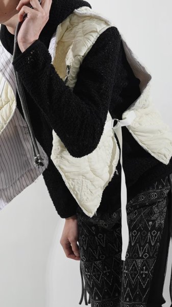 画像4: AMORPHIA TOKYO Anacro Vest(Record Ivory/Pink) (4)