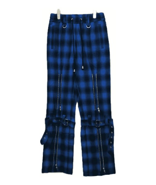 画像1: el conductorH　COTTON FLANNEL CHECK BONDAGE TROUSERS (1)