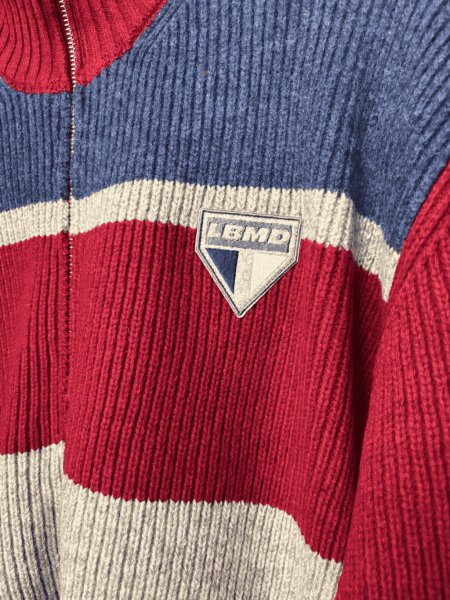 画像3: LIBRIO MENDONÇA KNIT ZIPUP RIB TOP RED (3)