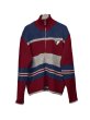 画像1: LIBRIO MENDONÇA KNIT ZIPUP RIB TOP RED (1)