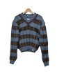 画像1: LIBRIO MENDONÇA  KNIT BORDER CABLE TOP  BLUE (1)