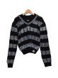 画像1: LIBRIO MENDONÇA  KNIT BORDER CABLE TOP  BLACK (1)